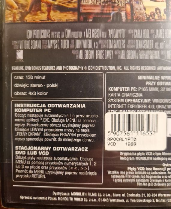 Apocalypto - Mel Gibson - Film VCD