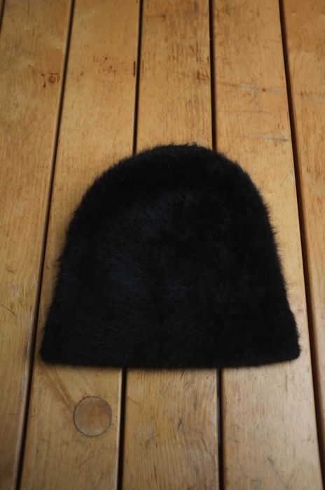 czarna czapka Åhléns alpaka wełniana ciepła beanie gothic rock premium