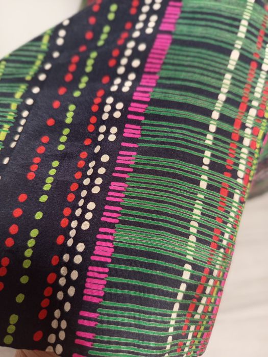 Jedwabny komplet:spódnica+bluzka S/M