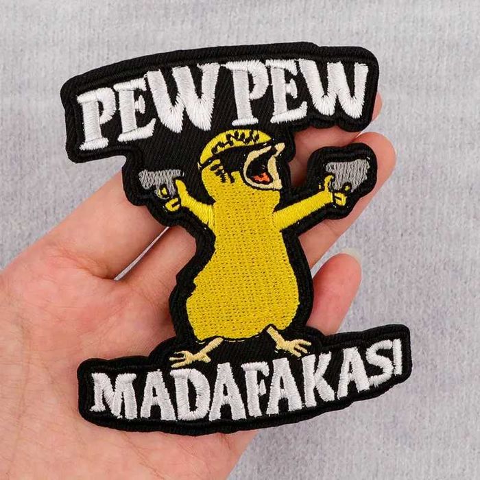 naszywka z kreskówek Pew Pew Madafakas termo