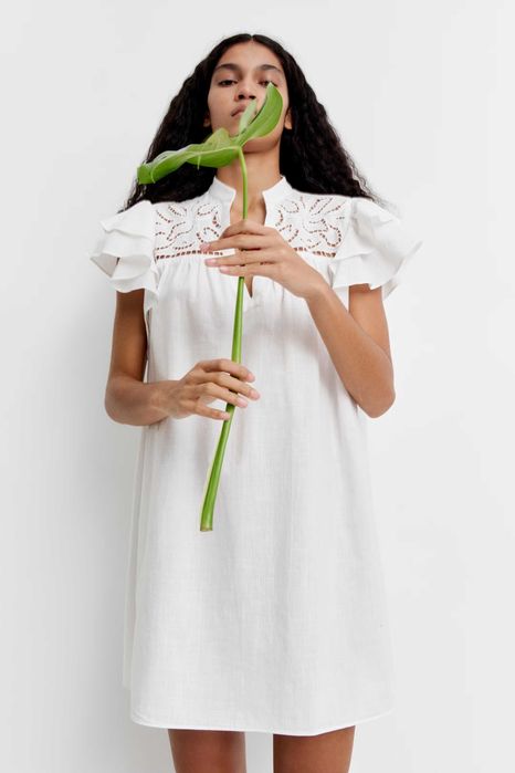 Платье H&M с рукавами-крыльями и вышивкой из петель!