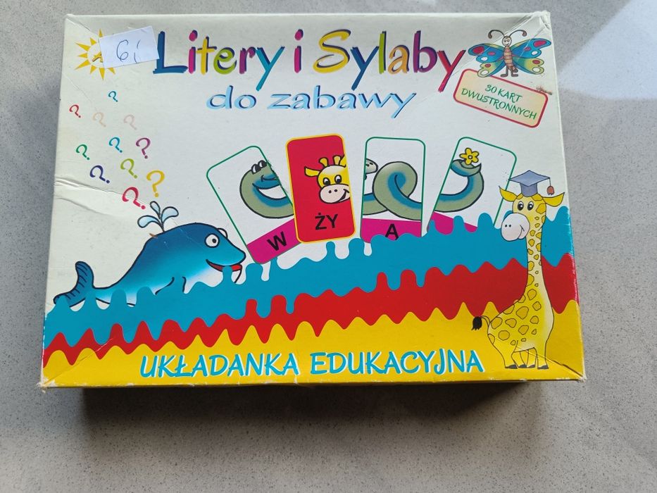 Litery i sylaby układanka edukacyjna