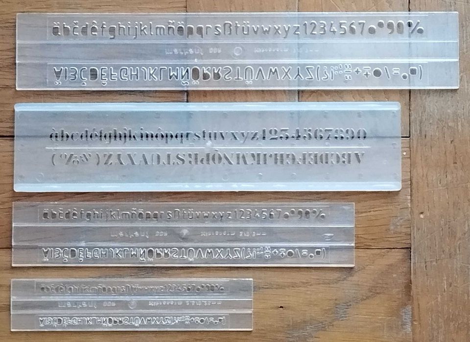 MARKANT DDR szablony kreślarskie, pismo techniczne