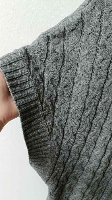 Kamizelka damska bezrękawnik pulower wełniana wełna wool oversize