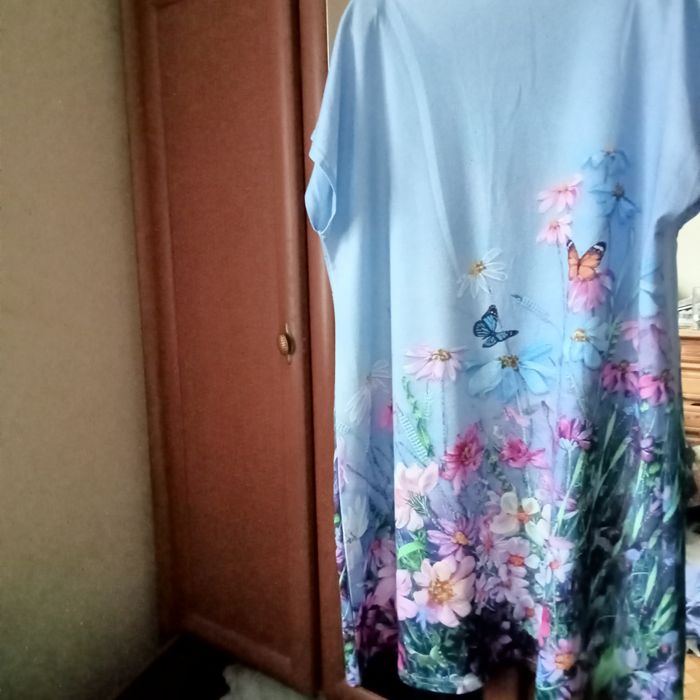 Sukienka duża, kolorowa,w kwiaty 4XL