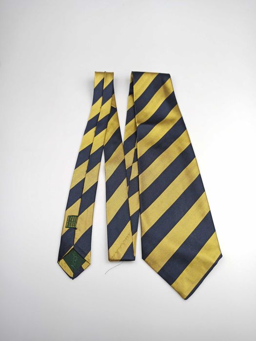 Argyle & Sutherland granatowy jedwabny krawat klubowy w paski pi120