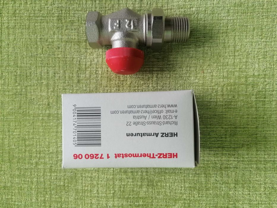 Zawór grzejnikowy M28x1,5 + głowica termostatyczna HERZ - 1 kpl.