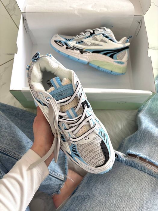 Кросівки Off-White Be Right Back Blue White•Офф-Вайт Бе Рігт (білі,голубі), off-white be right
