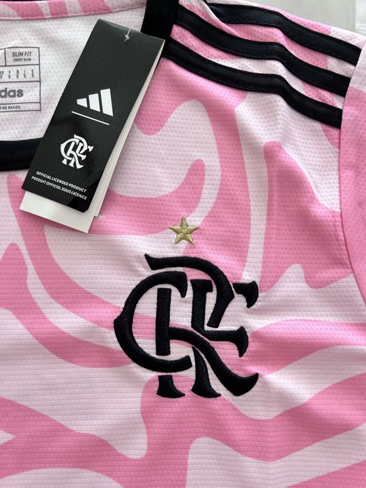 Camisola de Futebol do Flamengo Rosa