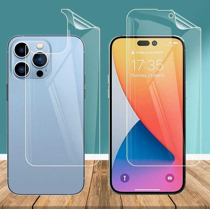 Гідрогелева плівка Броньована iPhone  всі   протиударна  комплект 2шт