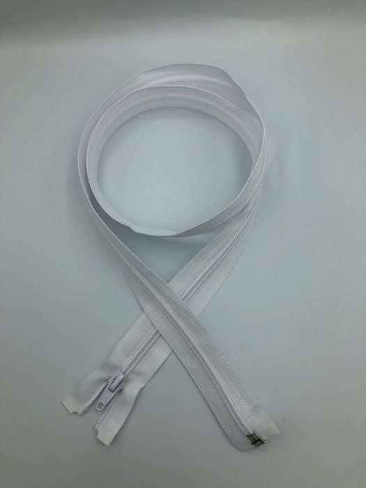 Zamek żyłka biały 95 cm.
