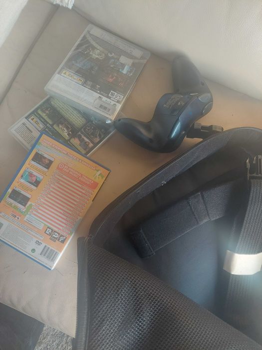Lote playstation comando jogos mala