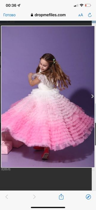 Изыканное платье для вашей принцессы,эксклюзив.Длина  110 см