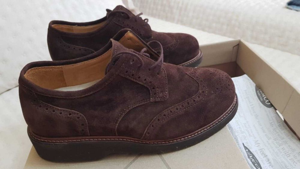 Sapatos ortopédicos castanhos (NIMCO) em pele - para homem (tamanho 40)