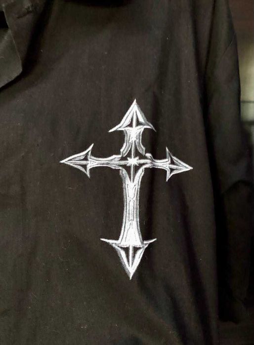 Camisa Gótica de Meia Manga para Homem