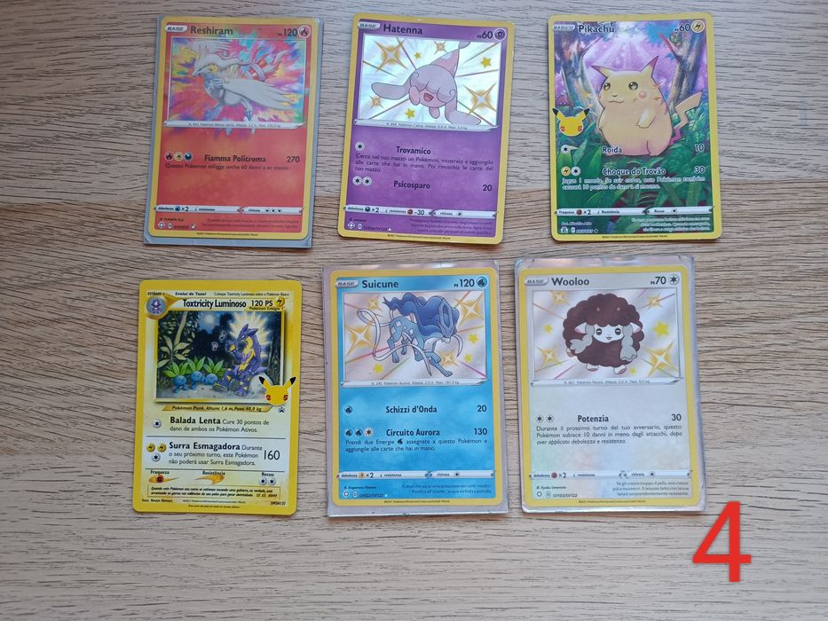 Cartas de Pokémon (verdadeiras)