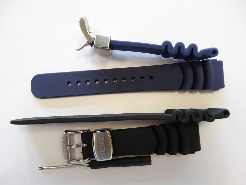 Silikonowy pasek do zegarka nurka Seiko 20mm 22mm czarny granatowy