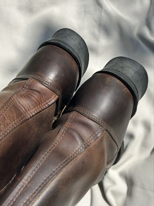 FRYE Engineer 12R 77400 Gaucho Brown Leather Made in USA US 10  26.5cm