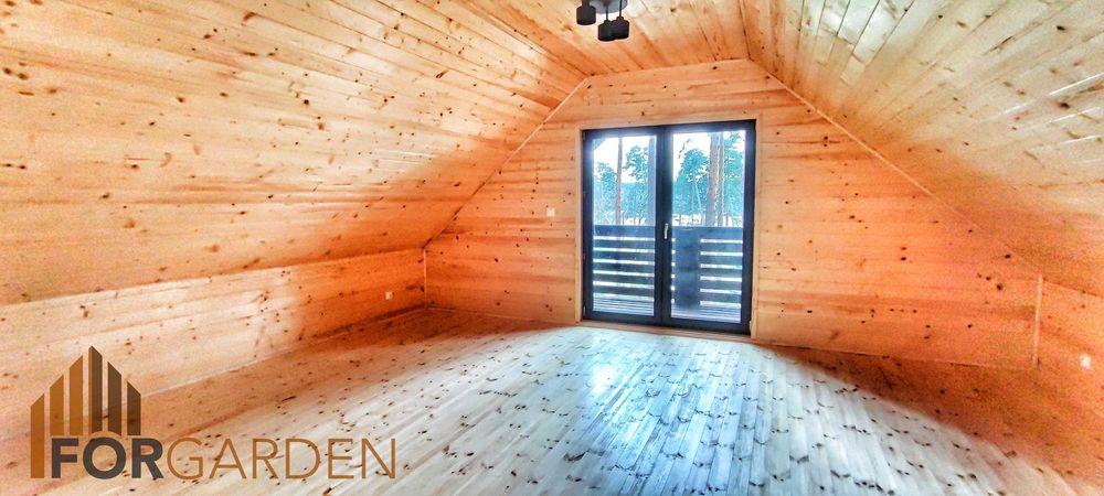 domek drewniany całoroczny, letniskowy