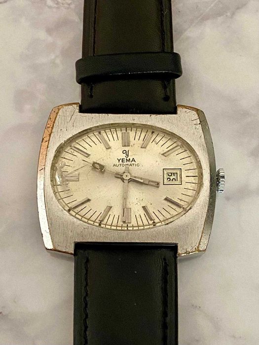 Relógio Yema Automático Caixa Estilo TV (Precisa de Reparação)