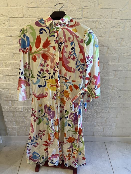 Платье zara принт квіти