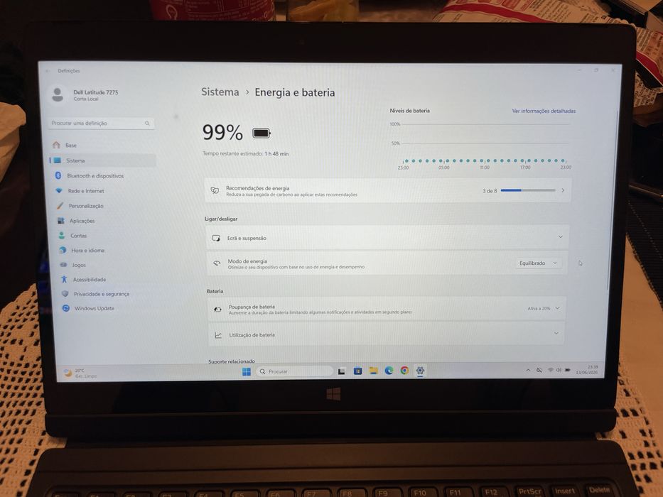 Portatil Hibrido Dell com bateria nova .