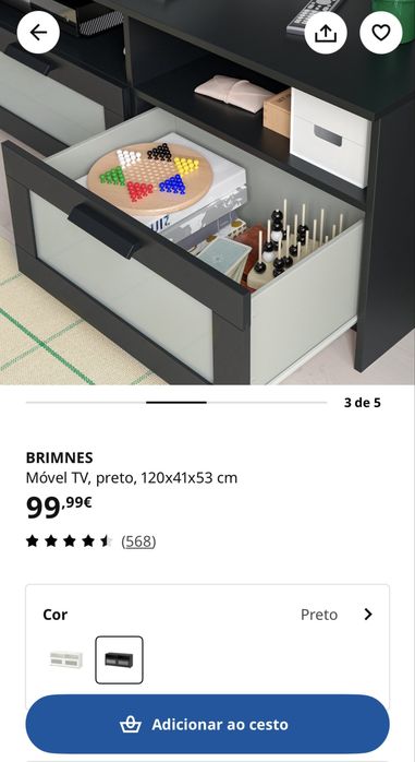 Móvel TV IKEA Preto