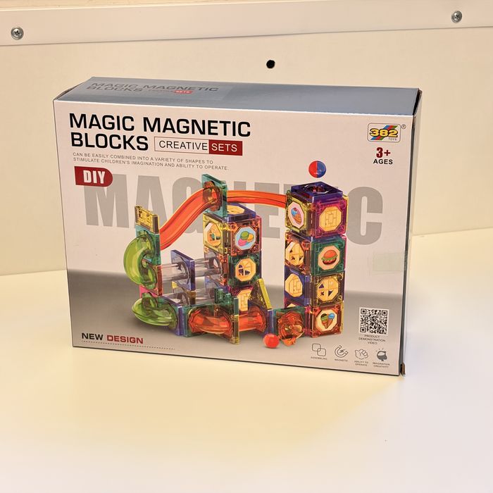 Magnetyczne klocki konstrukcyjne Marble Run DIY Magnetic Building Blocks