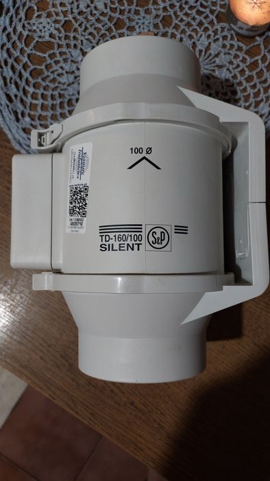 Wentylator kanałowy TD-160/100 N SILENT Soler & Palan 100 mm, cichy