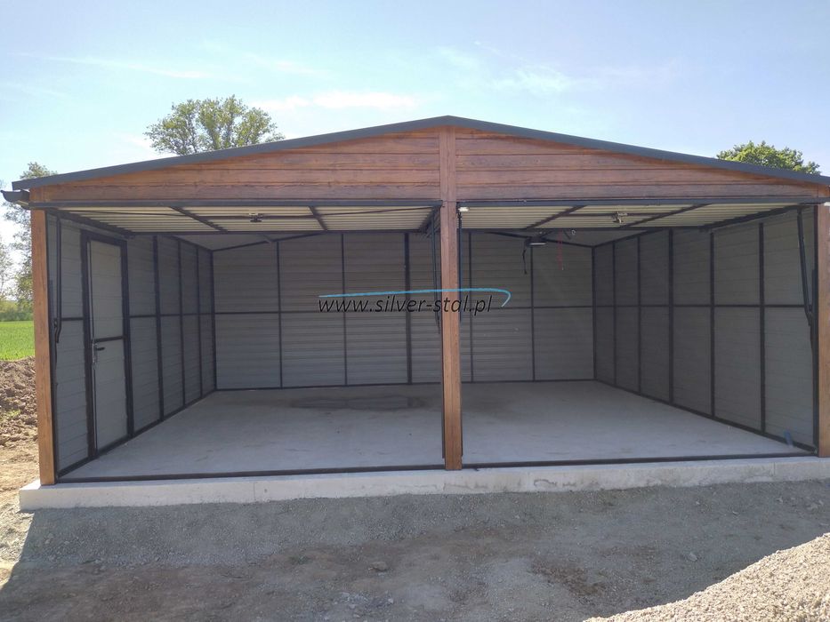 Garaż blaszany 6x6 6x5 , wiaty , hale , garaże blaszane, Silver-Stal PROMOCJA