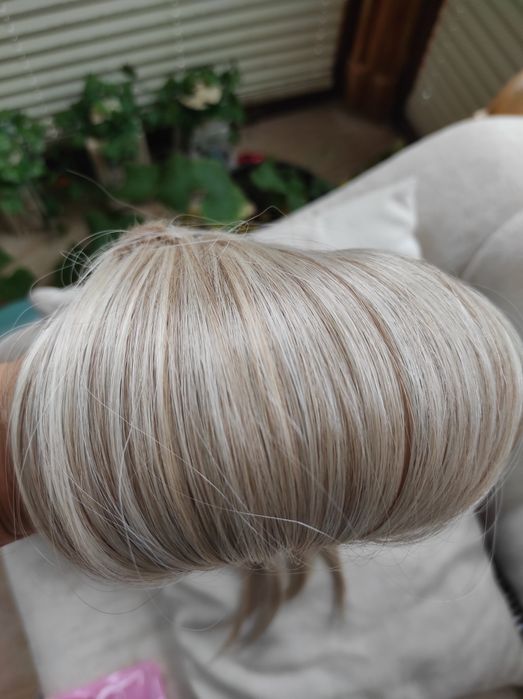 Włosy na keratynę 65 cm zimny blond