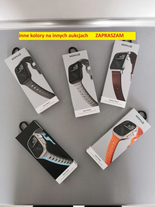 pasek do Apple Watch Sport Band szaro niebieski (NOWY) 44mm 45mm 49mm