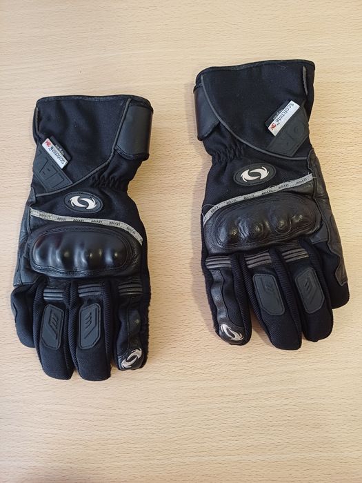 Luvas pretas para moto, tamanho L