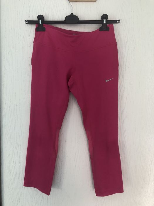 Różowe leginsy sportowe 3/4 nike