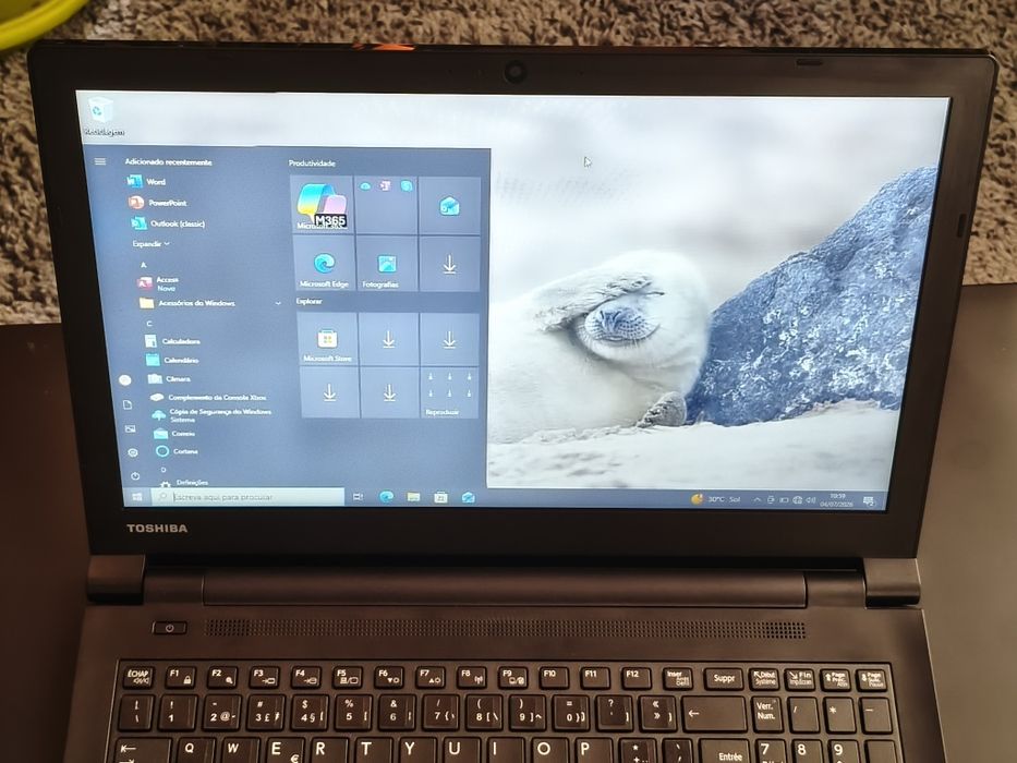 *Win10* Portátil Toshiba i3, bateria 3h30, 500GB, Bluetooth, Office 2024, teclado novo