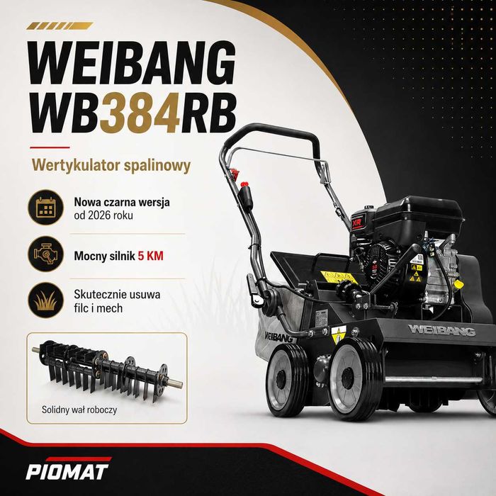 Weibang WB384RB wertykulator Briggs 5 KM 22 noże 38 cm