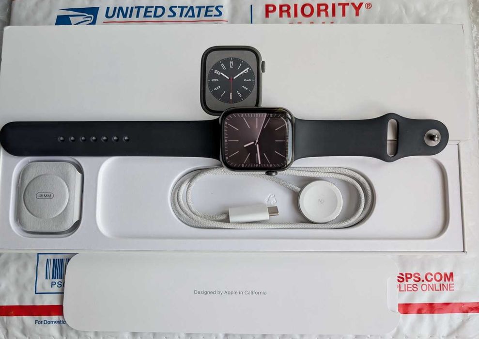 Стальні як нові Apple Watch 8 45 Graphite Stainless Steel Гарантія Магазин