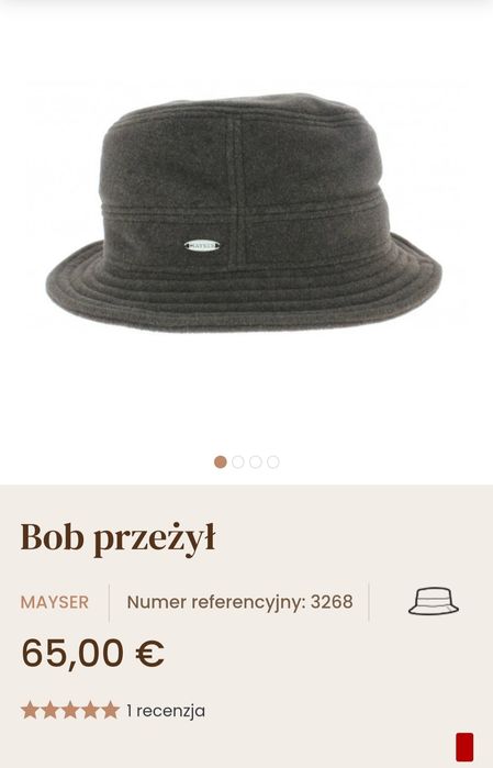 MAYSER kapelusz BOB super jakość wełna dobra cena szybka wysyłka