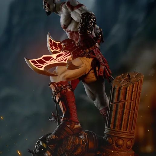 Figurka 3D Kratos – Fan Art, druk 16K