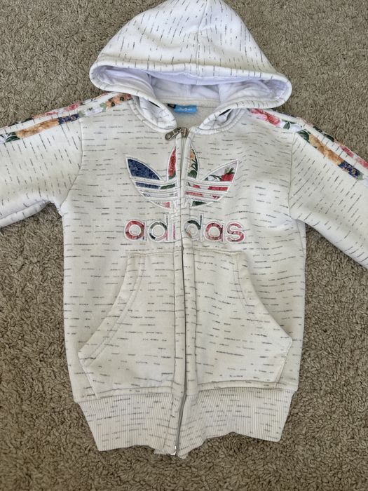Bluza biala adidas 110cm