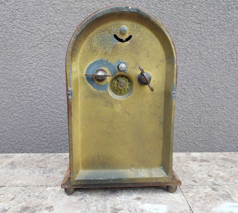 206 Stary zegar stołowy budzik Junghans 1920r balansowy do renowacji