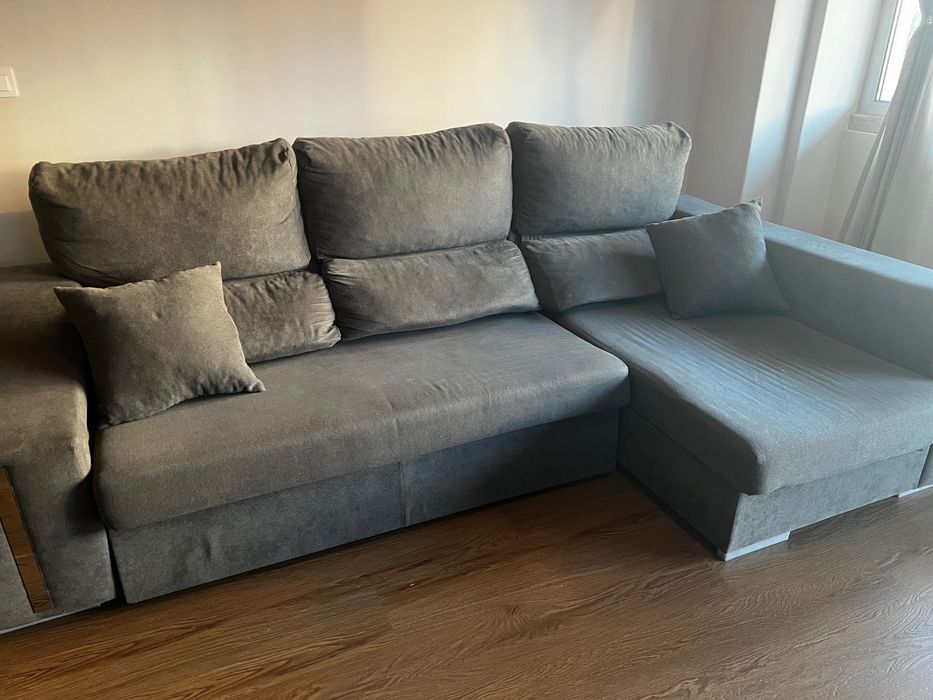 Sofá 2L + Chaise Long Camaro (270x150cm) - Cor : Nevada