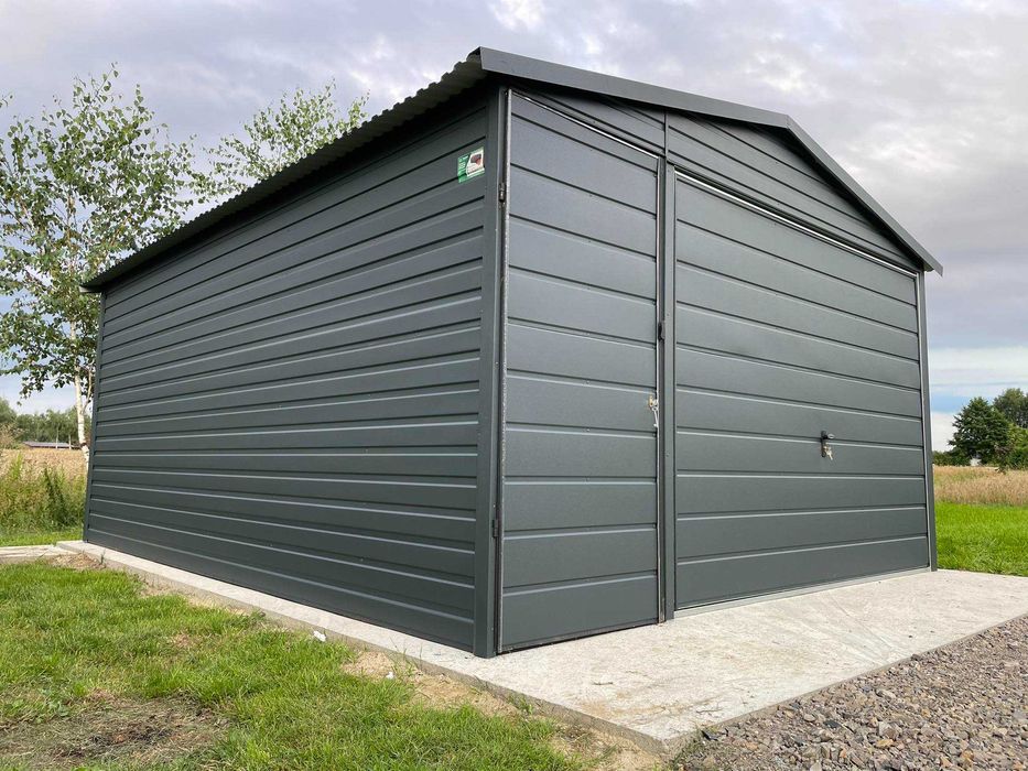 Garaż blaszany, wiata. WZMOCNIONY PROFILAMI. Producent. CAŁA Polska