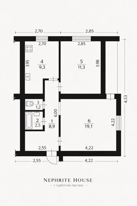 Двокімнатна квартира Богунія Проспект Миру