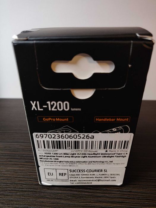 Lampka rowerowa przednia XOSS XL-1200 - Nowa