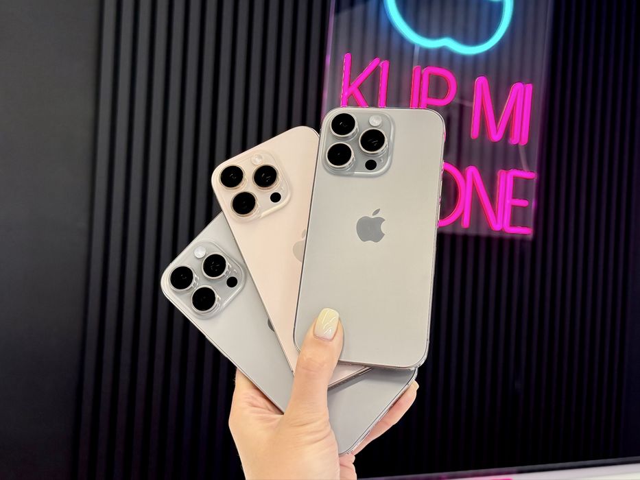 iPhone 16 Pro 512 GB Pustynny Naturalny Tytan Jak Nowy 100% bateria Sklep 342 zł/12 msc Gwarancja