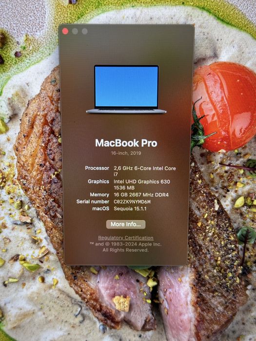 MacBook Pro 16 2019 i7 512ssd