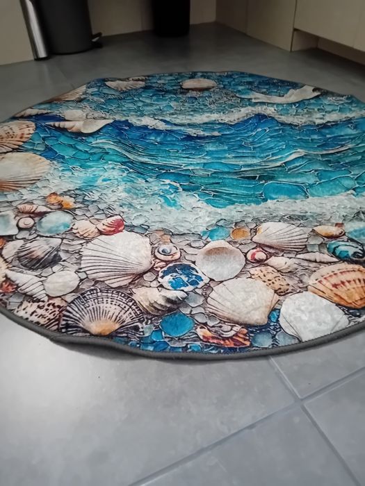 Dywan antypoślizgowy okrągły 90 cm Nowy