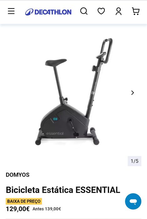 Bicicleta estática Decathlon