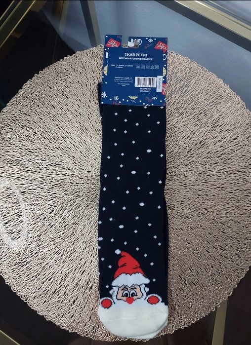 Skarpetki z Mikołajem bawełniane unisex rozmiar uniwersalny Empik